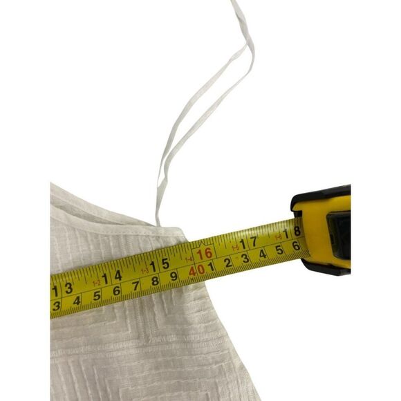 Massimo Dutti Womens Midi Dress XS White Linen Textured Embroidered 6652/652 NWT - Picture 12 of 14